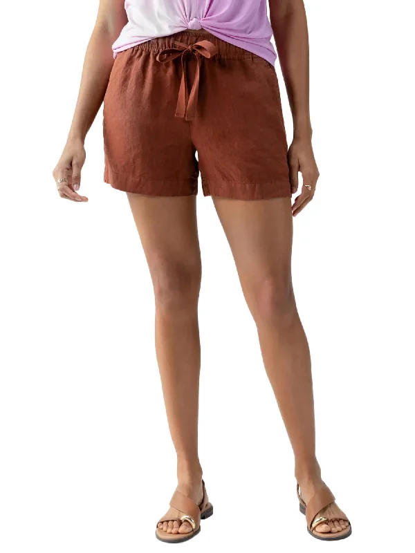 High-waisted shorts – Shorts that sit above the natural waistline for a flattering, elongating look.High-waisted shorts – Shorts that sit above the natural waistline for a flattering, elongating look.Always Linen Shorts In Rich Clay