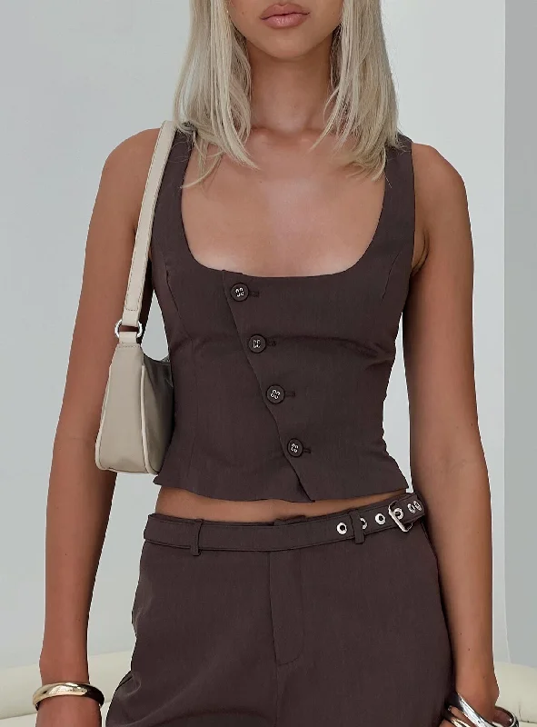 Blazer vest – Tailored vest with a formal, structured fitBlazer vest – Tailored vest with a formal, structured fitAiri Top Brown Blazer vest – Tailored vest with a formal, structured fitBlazer vest – Tailored vest with a formal, structured fitAiri Top Brown