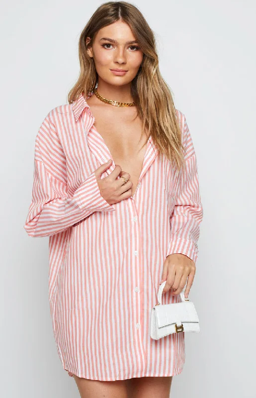 Nantes Shirt Dress Pink