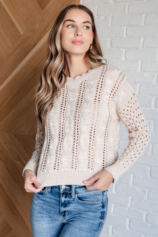 Cardigan – Open-front sweater, often buttoned or with a tieCardigan – Open-front sweater, often buttoned or with a tieA Note of Thanks Cable Knit Sweater
