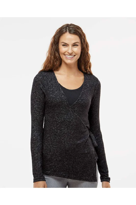 Fleece-lined – Soft, warm interior lining made from fleece materialFleece-lined – Soft, warm interior lining made from fleece materialBoxercraft Womens Cuddle Wrap Sweatshirt - Heather Black