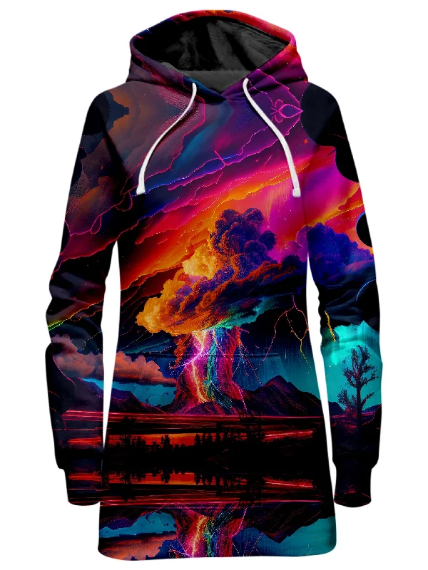 Colorblock hoodie – Hoodie with distinct blocks of color, often used for sporty or modern looksColorblock hoodie – Hoodie with distinct blocks of color, often used for sporty or modern looksRainbow Storm Hoodie Dress
