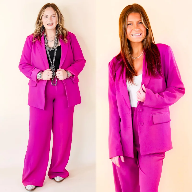 women's blazers that are discountedwomen's blazers that are discountedModern Marvel Button Up Blazer in Magenta Pink